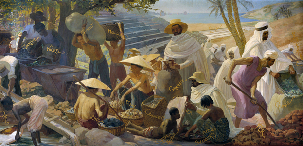 Colonialism: "Export of Mineral Origin", 1931 (oil on canvas)