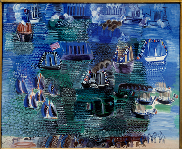 Maritime feast and official visit to Le Havre, 1925 (oil on canvas)