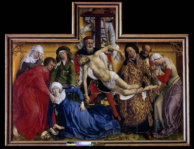 Pieta . The Deposition or Descent from the Cross, 1435 (oil on panel)