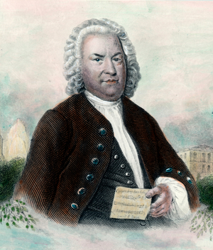 Portrait of Jean Sebastien Bach (Johann Sebastian Bach, 1685-1750) German composer, 18th century (engraving)
