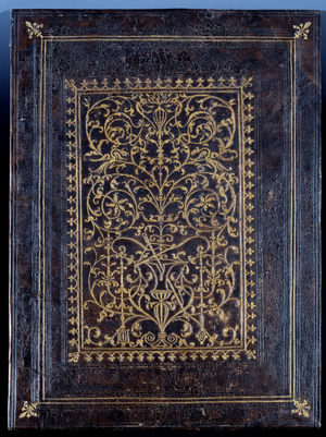 Brown leather binding plate, 16th century (object)