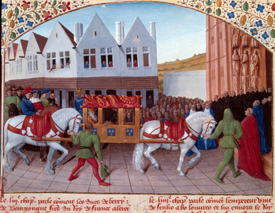 Entry of Charles IV (1316-1378), 15th century (miniature)