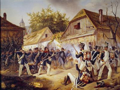 Russian Campaign: 'The surrender of the troops of Vandamme to the Battle of Culm, 1813 (oil on canvas)