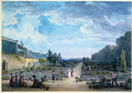 View of the Jardin du Roi, 1794 (litho)