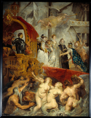 The Debarkment of Marie de Medicis at the port of Marseille on November 3, 1600, 17th century (oil on canvas)