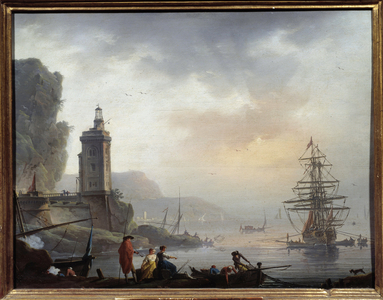 Seaside, 18th century (oil on canvas)