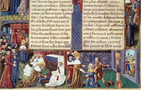 The Christian virtues of King Louis IX (1214-1270), 15th century (miniature)