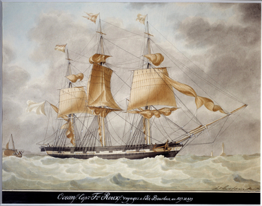 L'ocean trois mats carres, voyage à l'île de Bourbon, 1827-1829 (print)