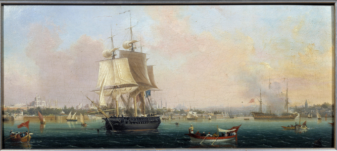 La Belle Choule Apparillant à Constantinople, 19th century (oil on canvas)