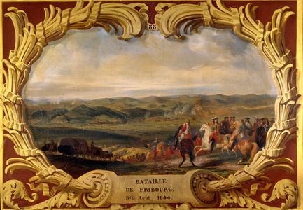 Battle of Fribourg from 3 to 09/08/1644 Victory of the Grand Conde, 1836 (oil on canvas)