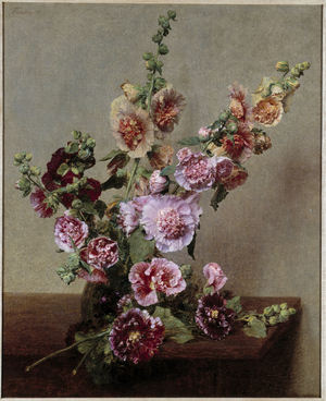 Roses tremieres, 1889 (oil on canvas)