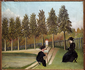 A photographer in front of his model (oil on canvas)
