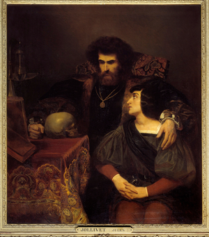 Lara Scene from Lord Byron's "Lara" song I. Painting (Vanite), 19th century (oil on canvas)