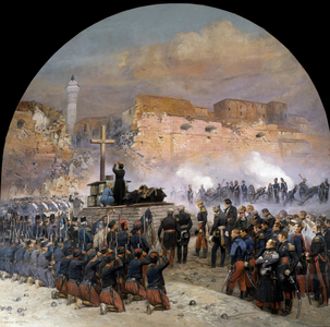 Expedition of Constantine during the conquest of Algeria, 1910 (oil on canvas)