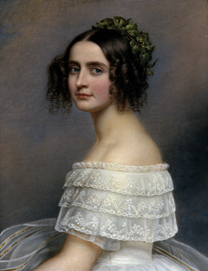 Portrait of Princess Alexandra de Baviere (1826-1875), 1845 (oil on canvas)
