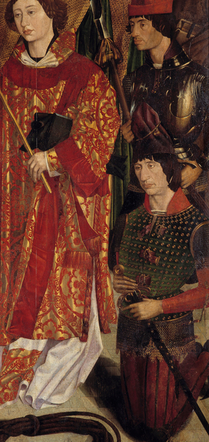 Saint Vincent, patron of Lisbon and Henri the Navigator (1394-1460), founder of a school of navigators Detail, 16th century (oil on canvas)