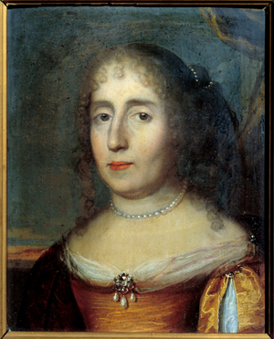 Portrait of Madame de Scudery, French woman of letters), 17th century (oil on canvas)