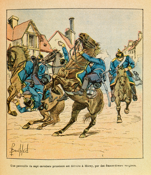 The Eastern Armee of Eugene Sergeant, dit Grenest, In December 1870 (engraving)