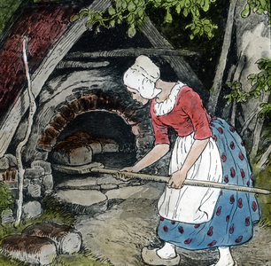 Brothers Grimm - Fairy Tales - Mother Hulda. Image date circa 1910. Carl Simon Archive
