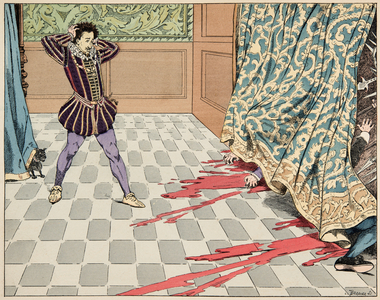 Illustration from the book "Le bon roy Henri": On the day of Saint Barthelemy, his two friends (litho)