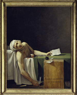 The Death of Marat (John Paul Marat (1743-1793) murdered), 1793 (oil on canvas)
