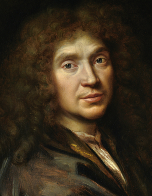 Detail of 'Portrait of Moliere' (1622-1673) (oil on canvas)