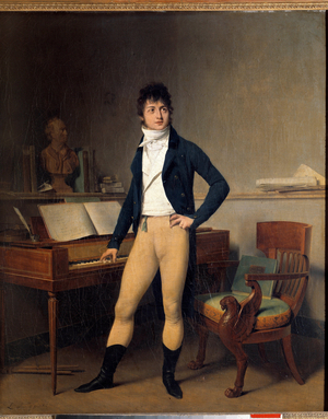 Portrait en pied de Francois Adrien Boieldieu (1755-1834), French composer, 1800 (oil on canvas)