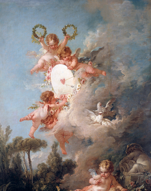 The Angel Detail Love Target, 1758 (oil on canvas)