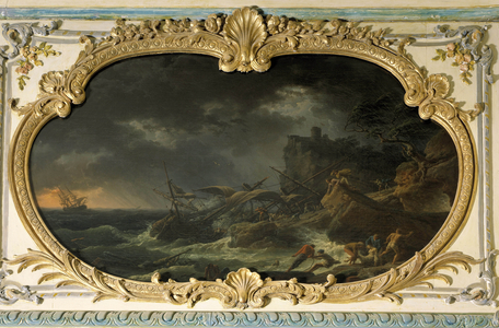 The Four Parts of the Day: the South or the Tempete Ships during a shipwreck in a dry sea, 1762 (oil on canvas)