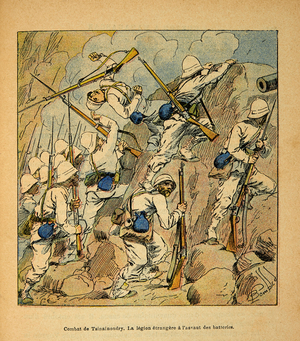 French Expeditions of 1885-1895 in Madagascar, Battle of Tsinainondry, 1885-95 (engraving)