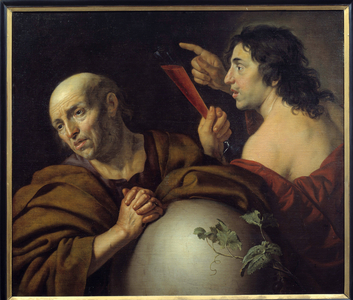 Heraclite and Democrite, 17th century (oil on canvas)