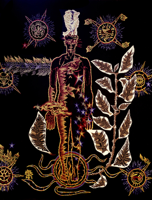 Man in glory in peace, Detail of Le Chant du Monde, 1956, 1961 (tapestry)