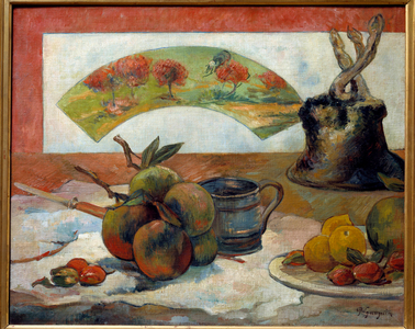 Still life has the fan, 1889 (oil on canvas)