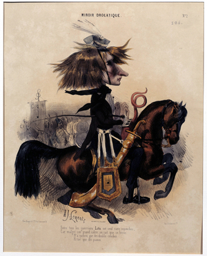 Cartoon depicting composer Franz Liszt (1811-1886), 1842 (drawing)