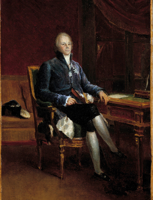 Portrait en pied de Charles Maurice de Talleyrand Perigord, Prince de Benevent, 1808 (oil on canvas)