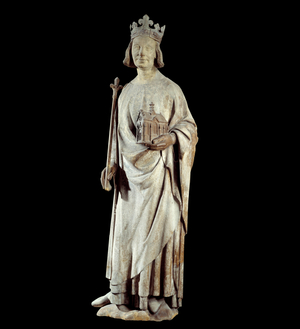 Representation of King Charles V of France (1338-1380) as Saint Louis, 14th century (sculpture)