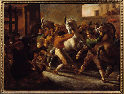 Free horse race in Rome, 1817 (oil on canvas)