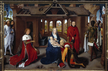 Triptych of Adoration of the Magi: central panel, c.1470 (oil on canvas)