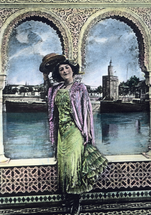 Spain, woman from Seville, illustration, date: 1910s,-1920s, Carl Simon Archive