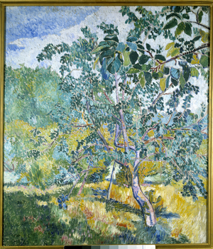 Garden corner in flowers, 20th century (oil on canvas)
