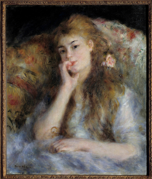 Young girl sitting or "the thought", 1876 (oil on canvas)