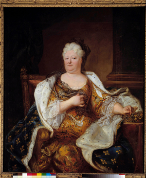 Portrait of Princess Palatine Charlotte Elisabeth de Baviere (1652-1722), 1713 (oil on canvas)