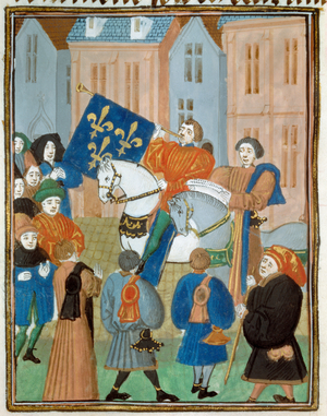 Proclamation of Peace in Reims on 2 October 1435, 15th century (miniature)