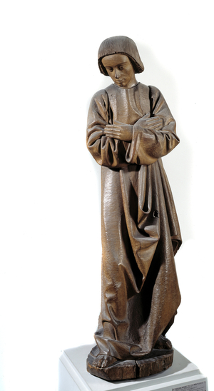 Saint John, element of a calvary Wooden sculpture of the French school, 1475-1500 (wood)