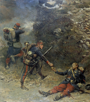 War of 1870: "The bottom of the giberne", 1870 (oil on canvas)