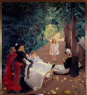 Nap In The Park, 19th century (oil on canvas)