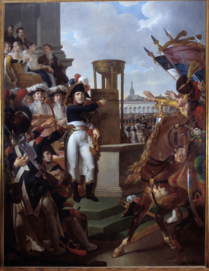 Napoleon Bonaparte (1769-1821) proclaiming the Cisalpine Republic in Milan 9/07/1797 (oil on canvas)