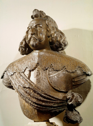 Portrait of the Count Duke of Olivares, Gaspard de Guzman (1587-1645), 1643 (bronze)