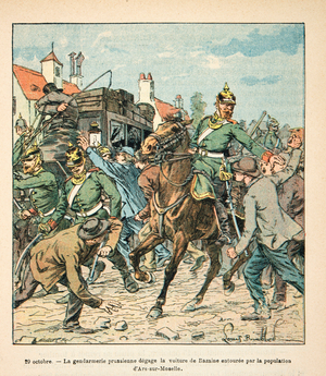 French and Germans, Anecdotal History of the War of 1870-1871, 1888 (engraving)