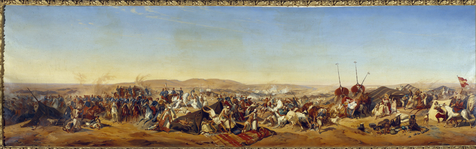 Capture of the Smalah (Smala) of Abd el Kader (oil on canvas)